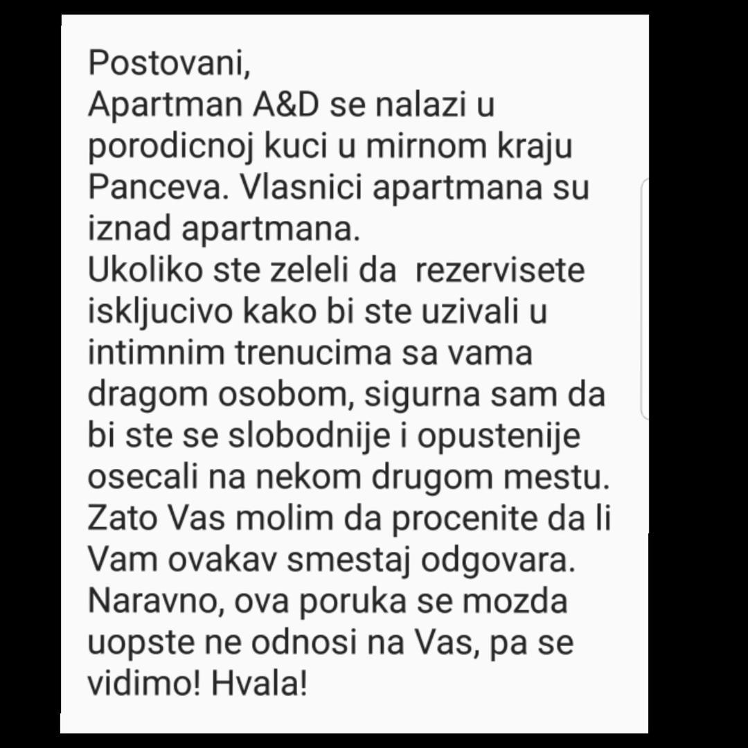 Apartment A&D Pancsova Kültér fotó